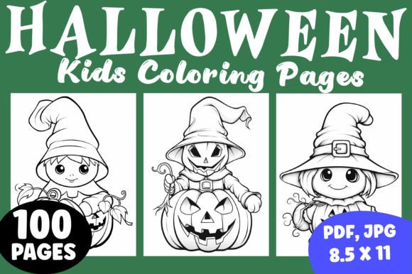100 Cute Halloween Coloring Pages Vol 09: A Versatile Resource for Creators, Educators, and Small Business Owners