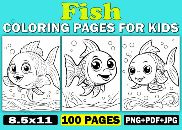 100 Fish Coloring Pages for Kids: A Practical Look at This Digital Coloring Book