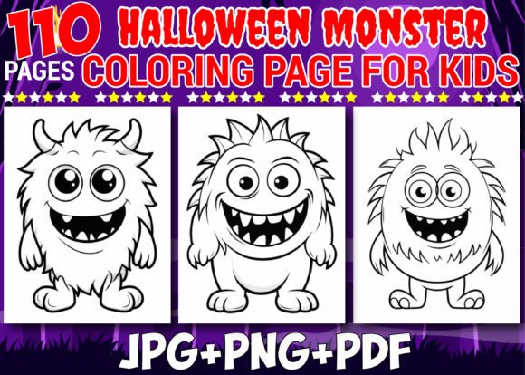 110 Halloween Monster Coloring Pages