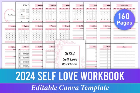 2024 Self Love Workbook Canva