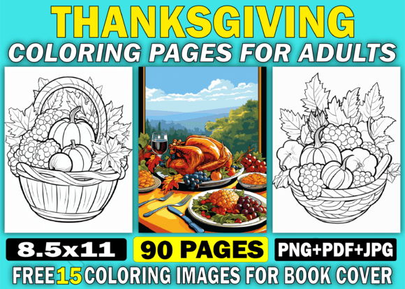 90 Thanksgiving Coloring Books for Adult: A Creative Resource for Relaxation and Seasonal Inspiration