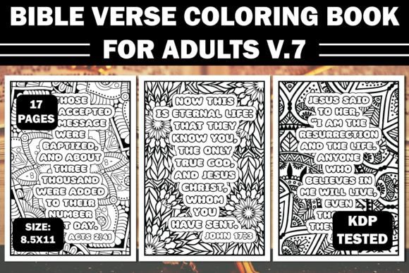 Bible Verse Coloring Book for Adults V.7: A Print-Ready KDP Interior for Creative Entrepreneurs