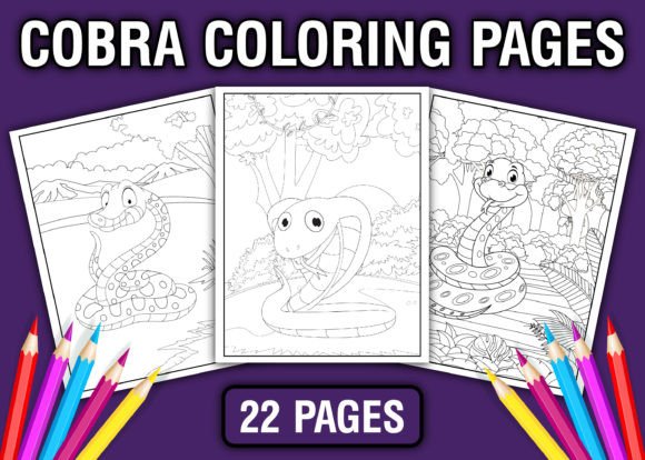 Cobra Coloring Book for Kids: A Digital Printable Bundle for Creative Entrepreneurs