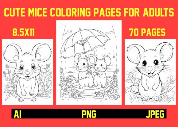 Create a Calming Escape with Cute Mice Coloring Pages for Adults