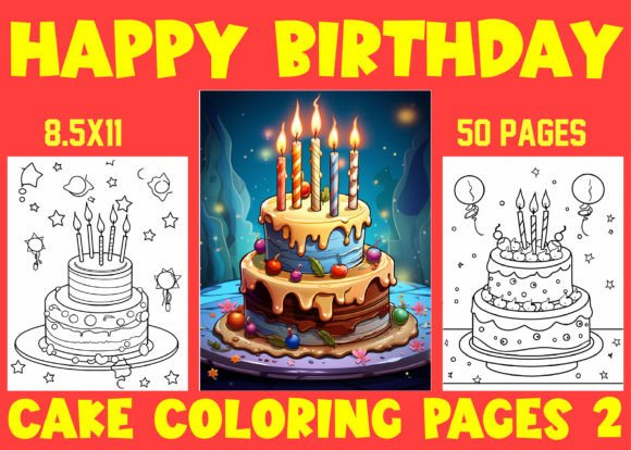Create a Stunning KDP Birthday Cake Coloring Book