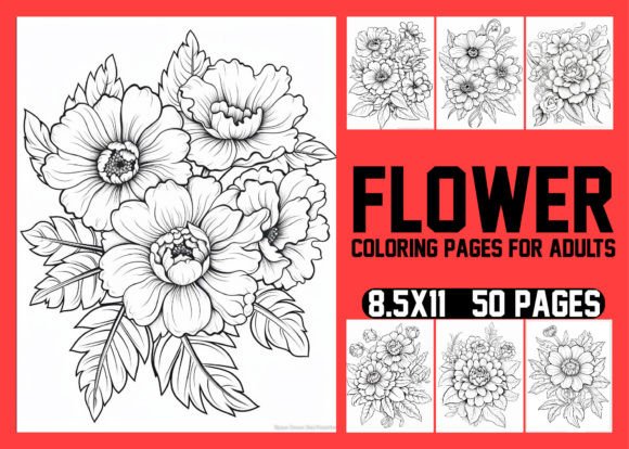 Flower Coloring Pages for Adults – KDP: A Creative Tool for Relaxation and Self-Publishing