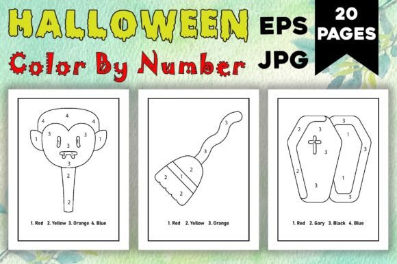 Halloween Color by Number Pages - 03: A Creative Tool for Low Content Publishing