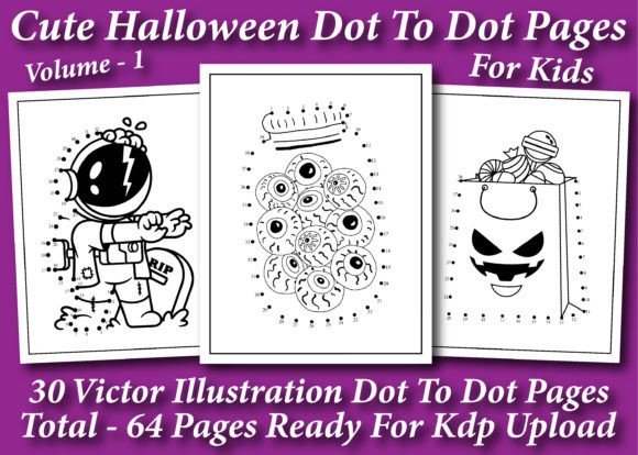 Halloween Dot to Dot Pages for Kids