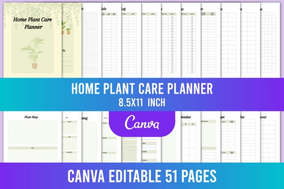 Home Plant Care Planner Canva KDP Interior Guide