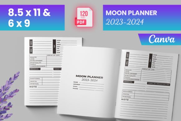 How to Leverage the Moon Planner 2023–2024 for Canva KDP to Align Your Goals with Natural Rhythms