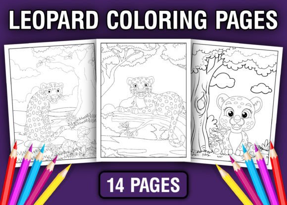 Leopard Coloring Book for Kids Designed for Print and Profit