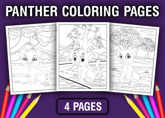 Panther Coloring Book for Kids